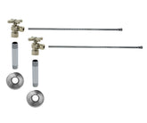 Lavatory Supply Kit - Brass Cross Handle with 1/4 Turn Ball Valve (MT616-NL) - Angle, No Trap